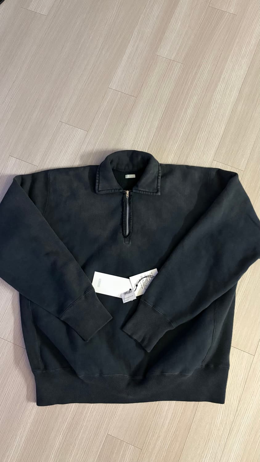 25aw 아프레쎄 빈티지 하프집업 블랙 3사이즈 상품이미지1