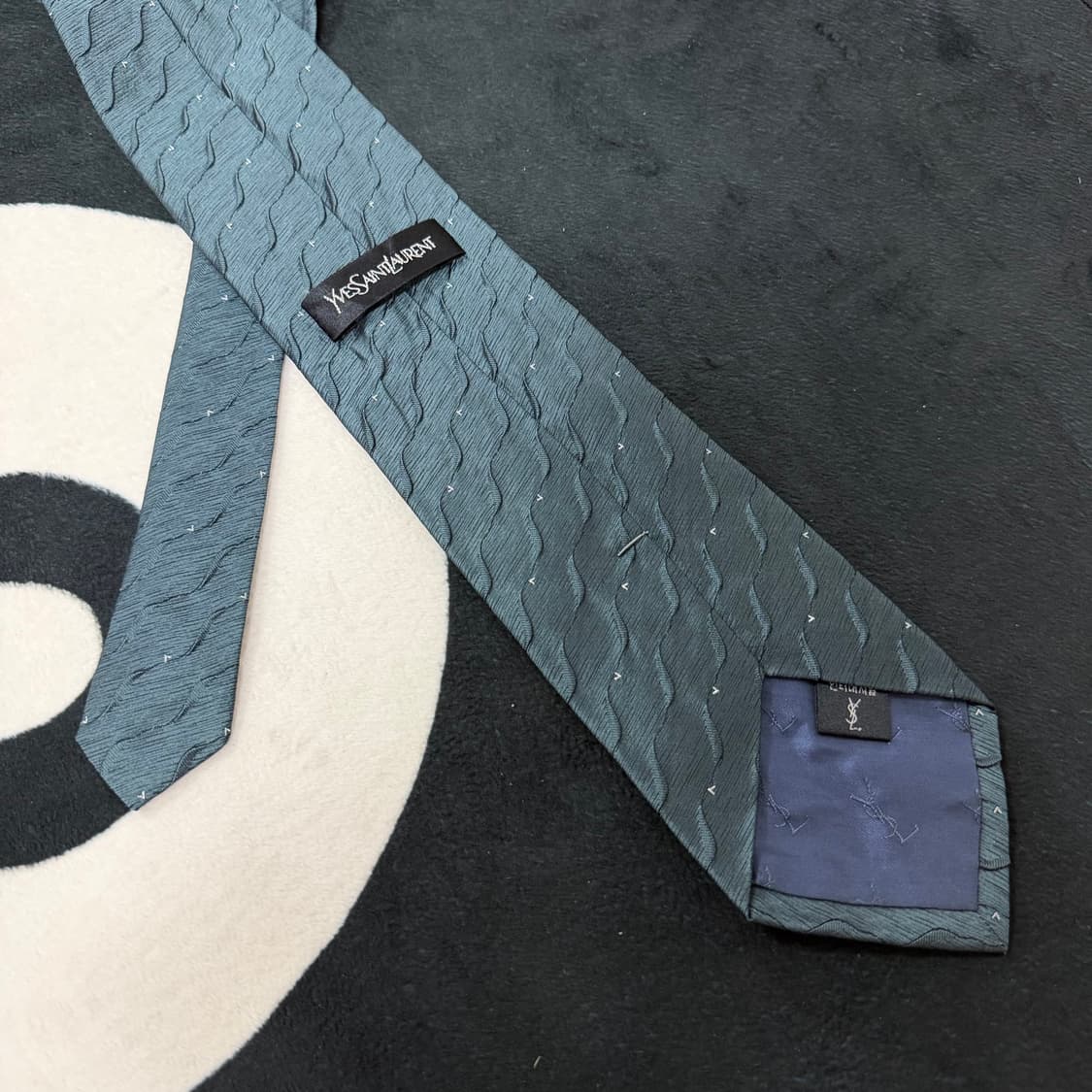 입생로랑 빈티지 실크 넥타이 (Leaf Grey) 상품이미지4