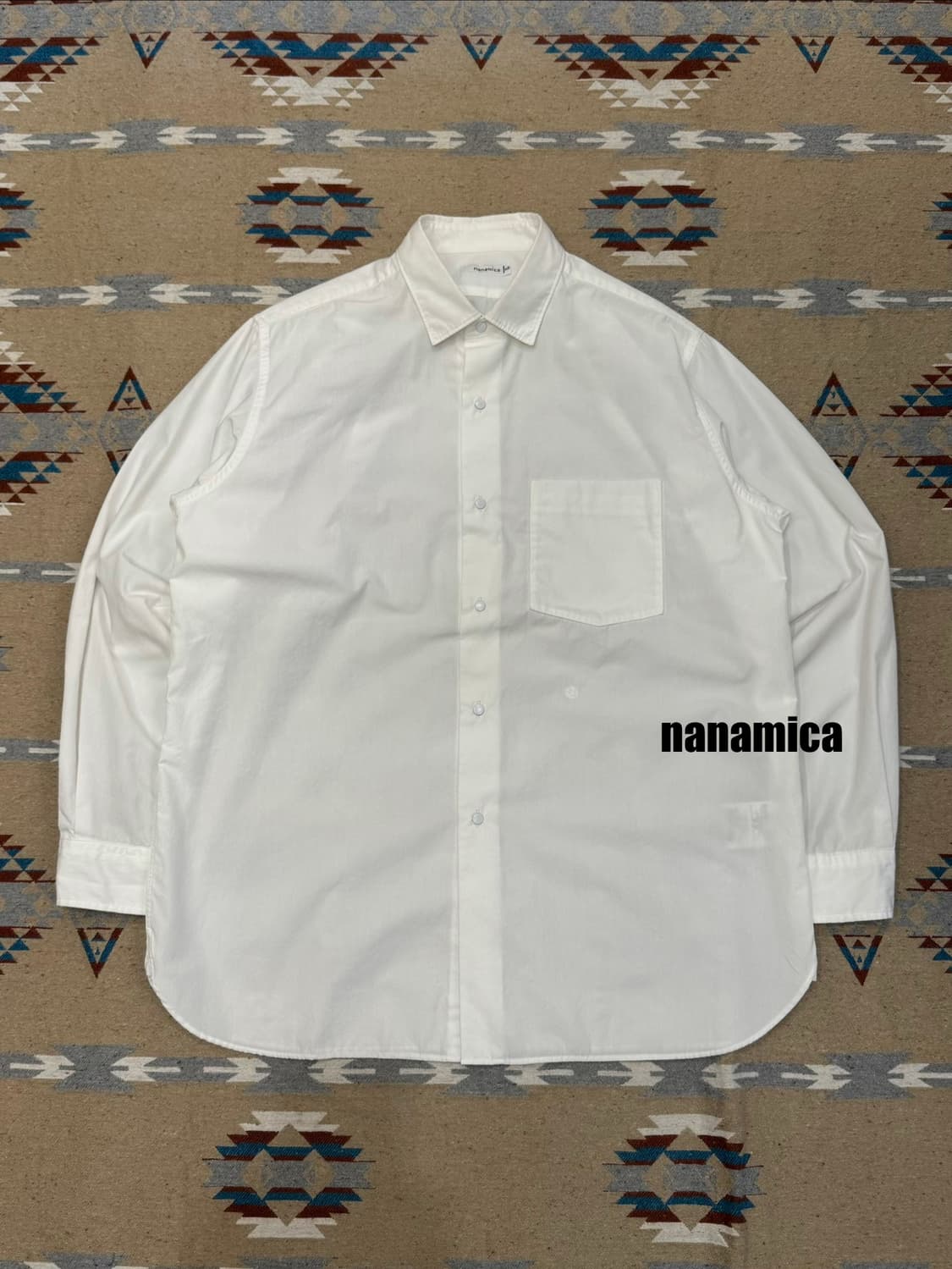 [S][100] 나나미카 윈드 셔츠 화이트  상품이미지1