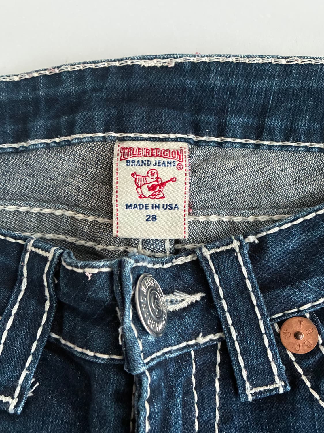 28) 트루릴리전 로우라이즈 스트레이트 데님 진청 상품이미지6