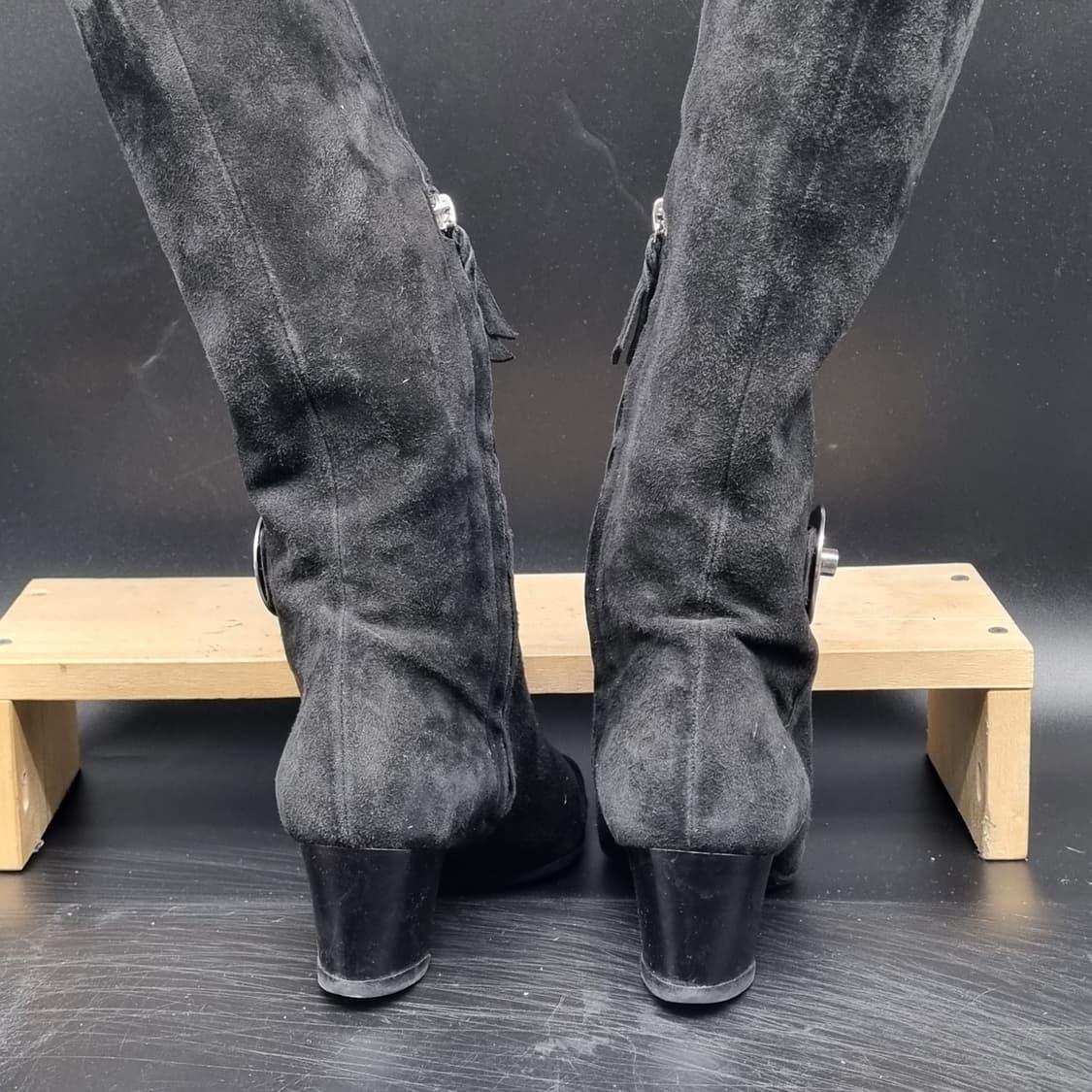 폴리니 스웨이드 여성롱부츠 36 220 굽5 상품이미지3