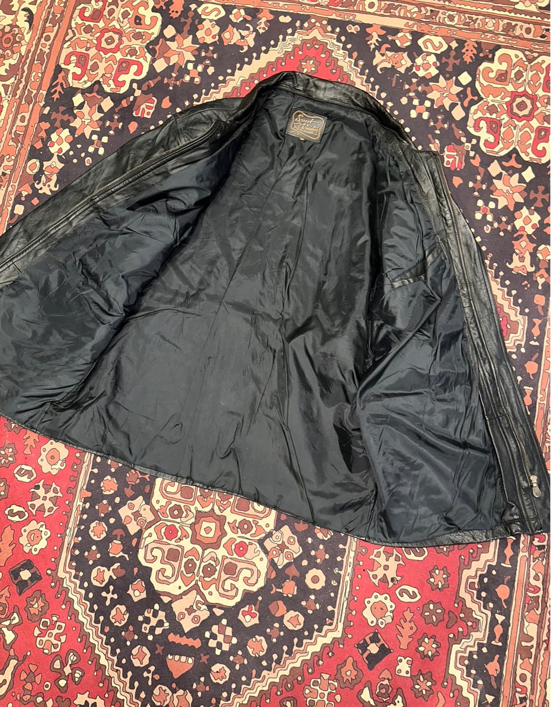 ( L-XL ) 가죽하프자켓 가죽하프 가죽코트 가죽카코트 가죽롱자켓 상품이미지3