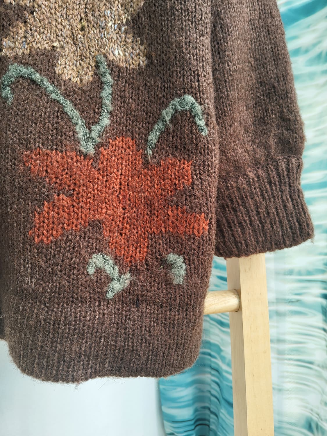 브라운 플라워 가디건  상품이미지5