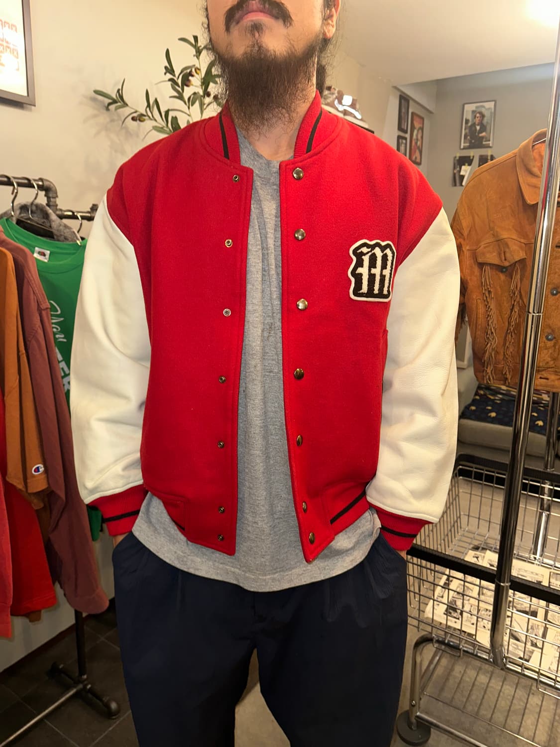 Men’s Melrose back logo varsity jackek 상품이미지3