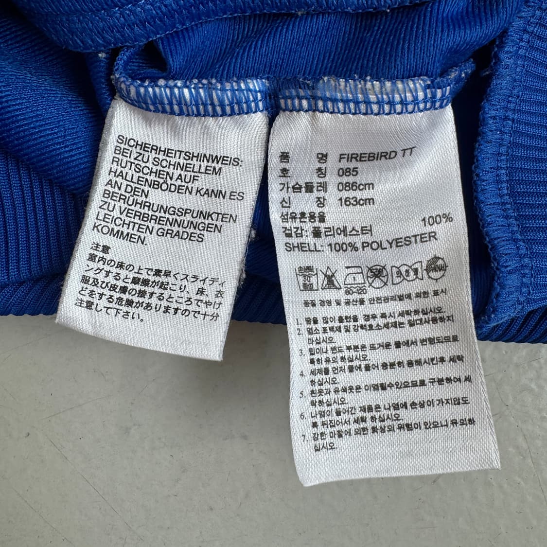 아디다스 빅로고 파이어버드 트랙탑 져지 블루 핑크 상품이미지6