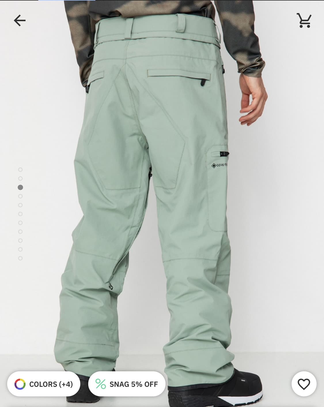 볼컴 맨즈 고어텍스 보드 팬츠 상품이미지2