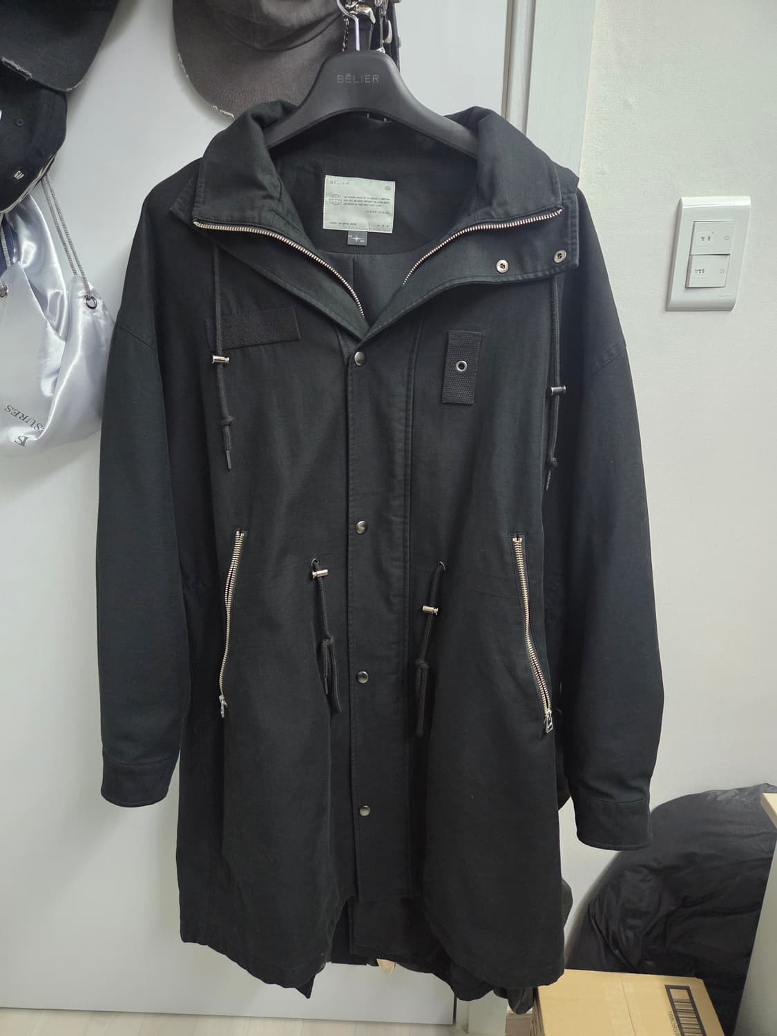 벨리에 센티널 후디드 필드 파카 - 워시드 블랙 04(100) 상품이미지3