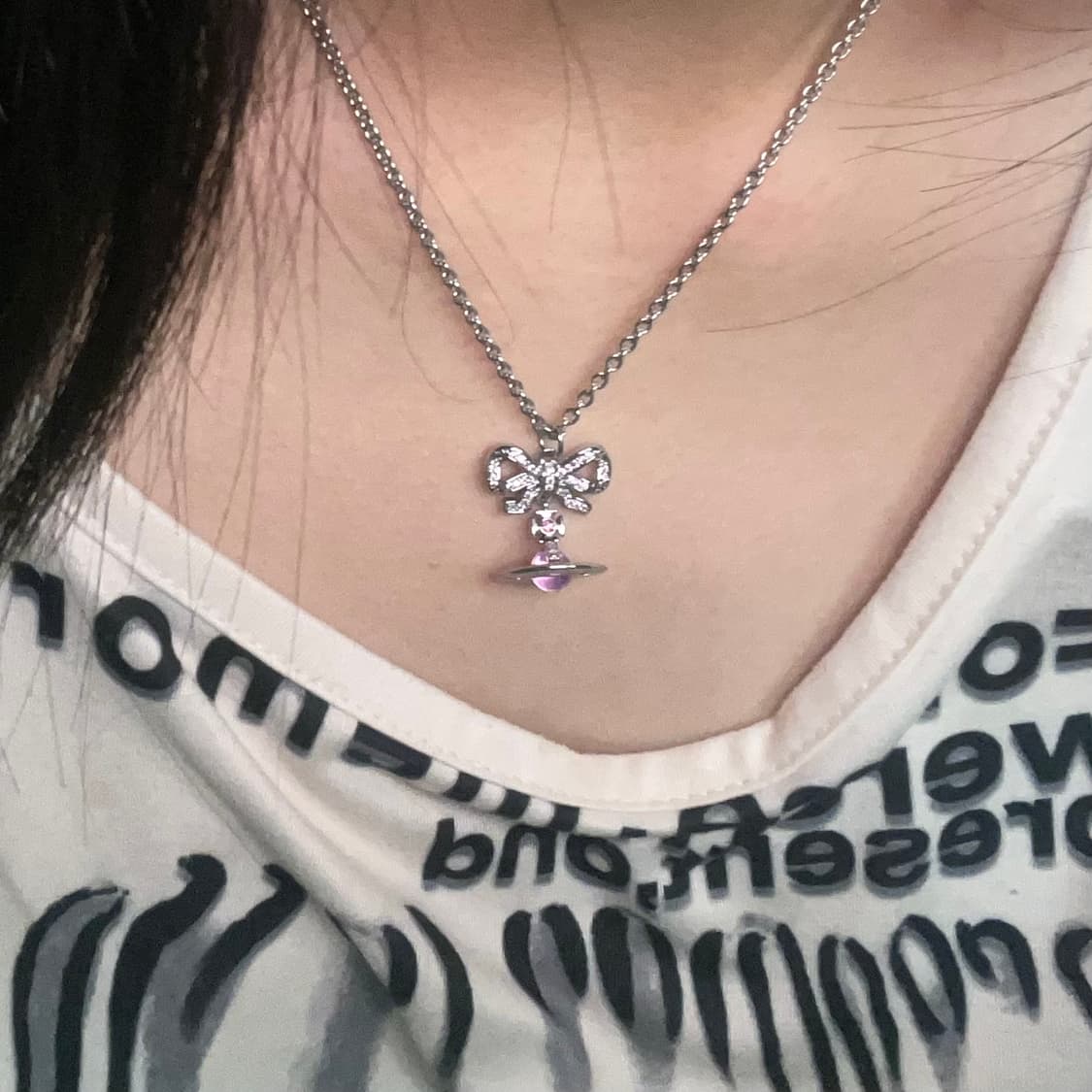 비비안웨스트우드 옥타비에 미니 목걸이 핑크 상품이미지6