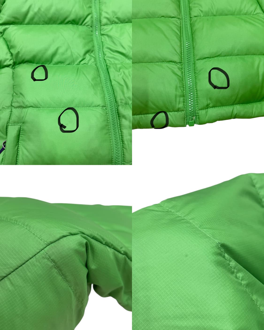 노스페이스 빈티지 미노이 눕시700 그린 연두 후드 숏패딩 L 90 상품이미지8