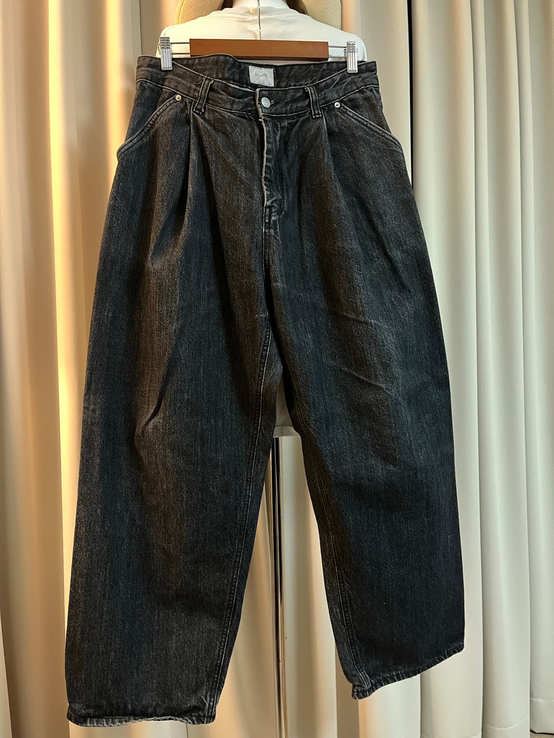 유스 와이드 스트럭쳐 팬츠 L 상품이미지1