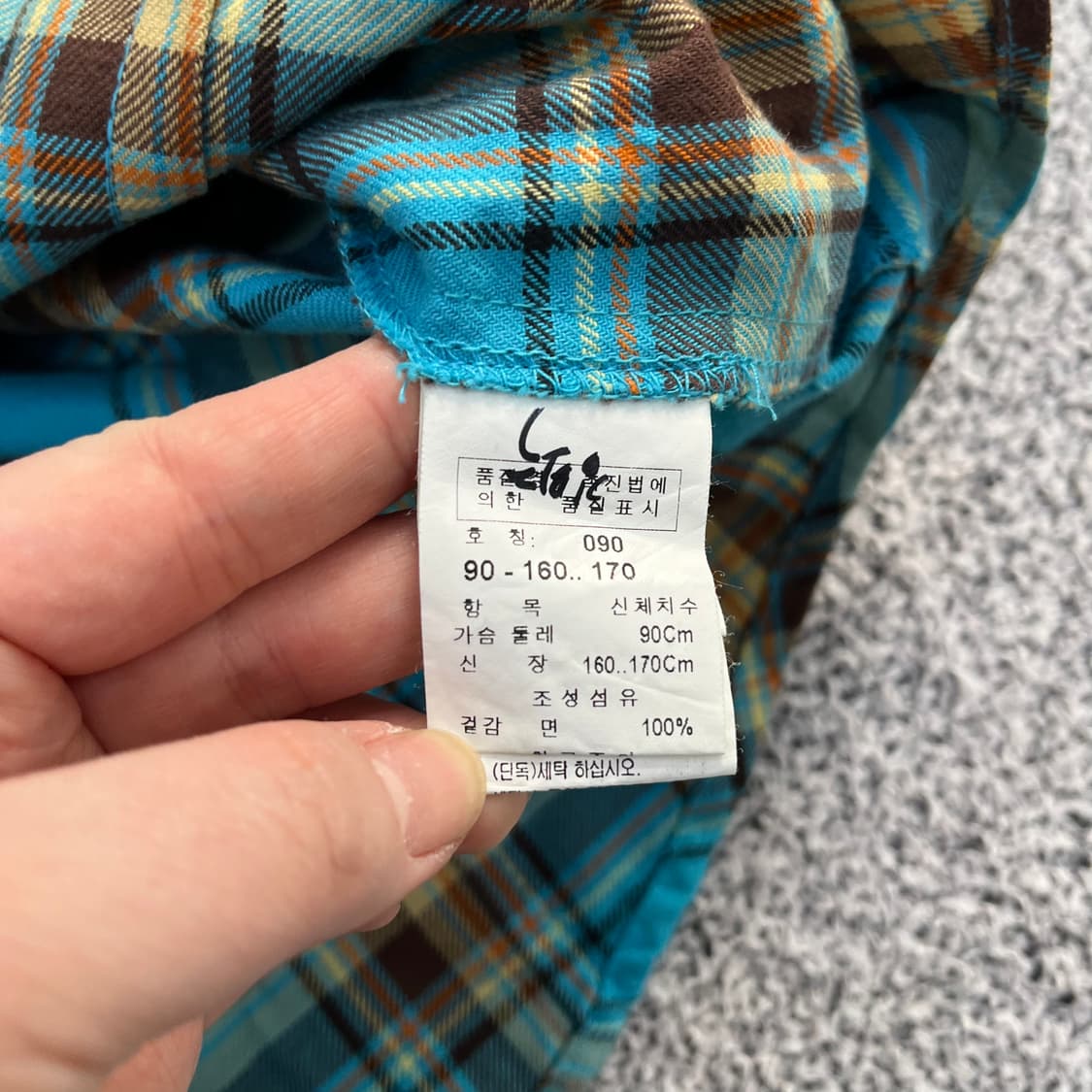 90 빈티지 여성 체크 반팔 셔츠 0403M 상품이미지3