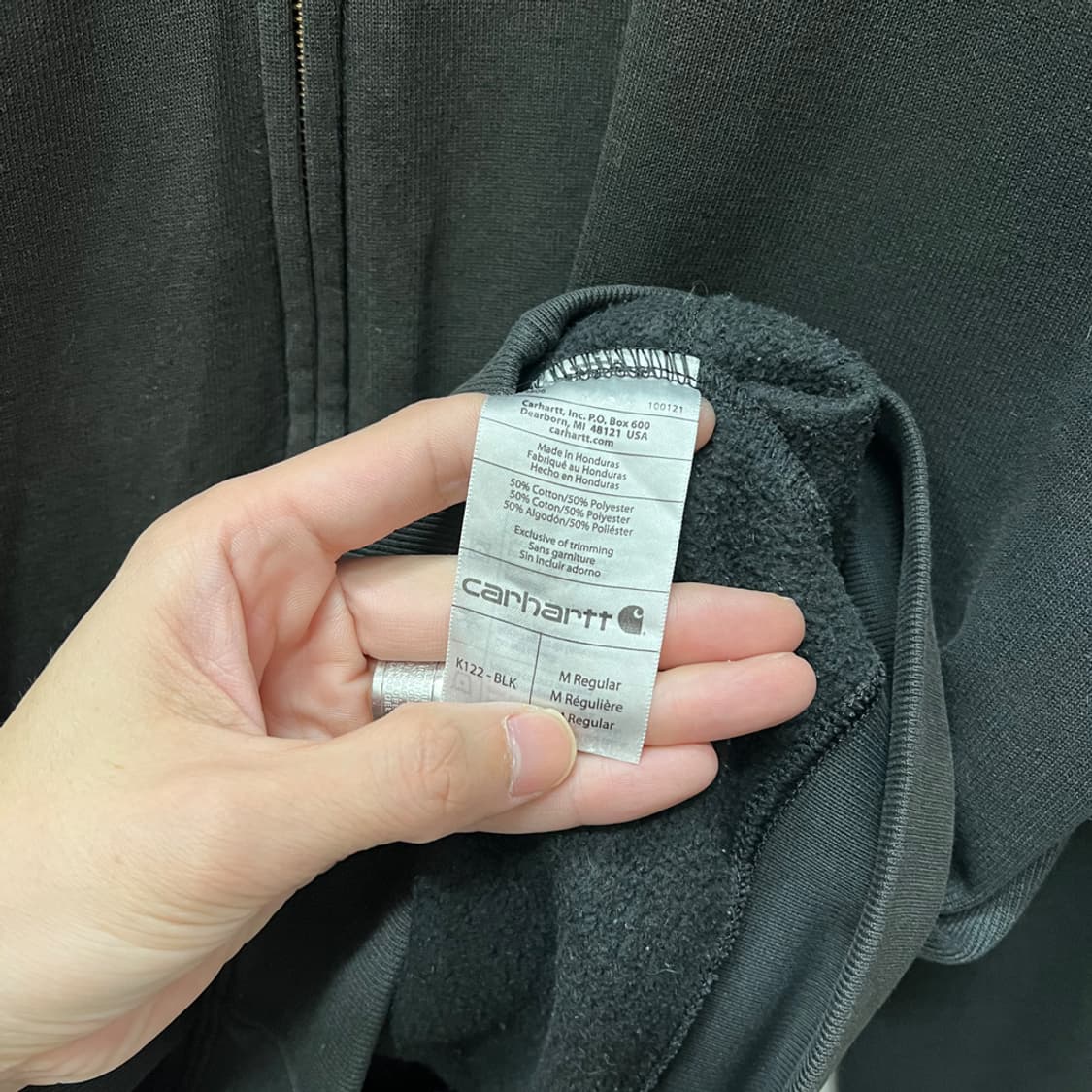 칼하트 K122 미드웨이트 후드 집업 M 상품이미지4