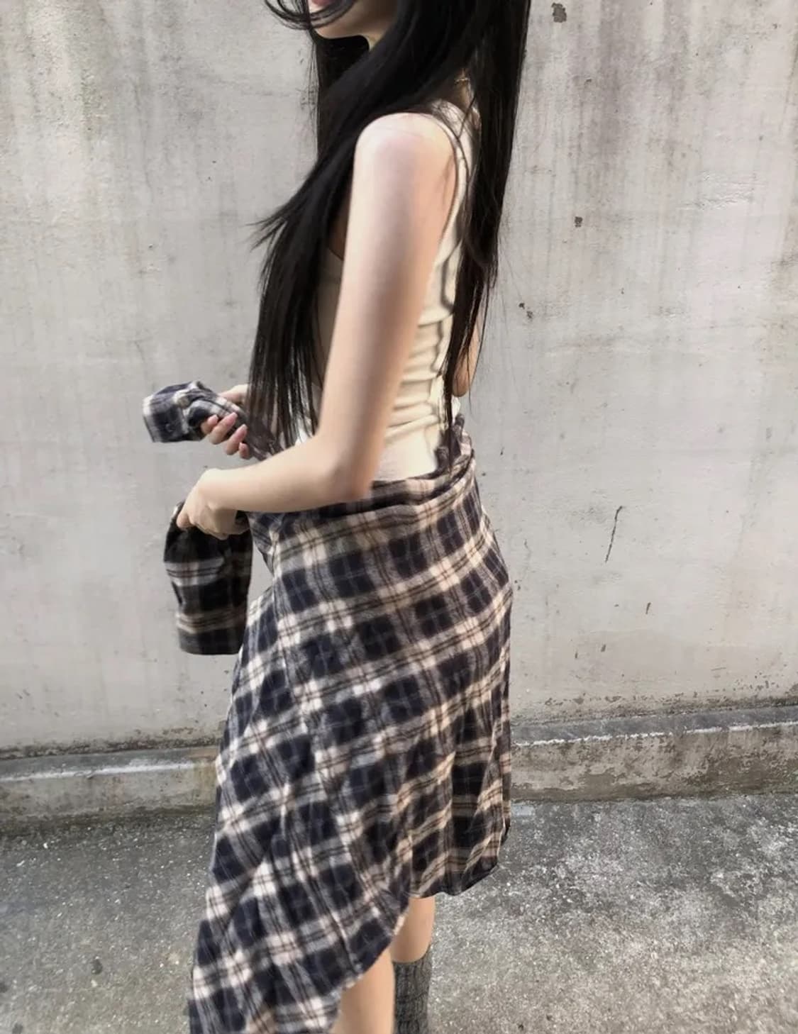 빈티지 스터드 골지 나시 오트밀 상품이미지4