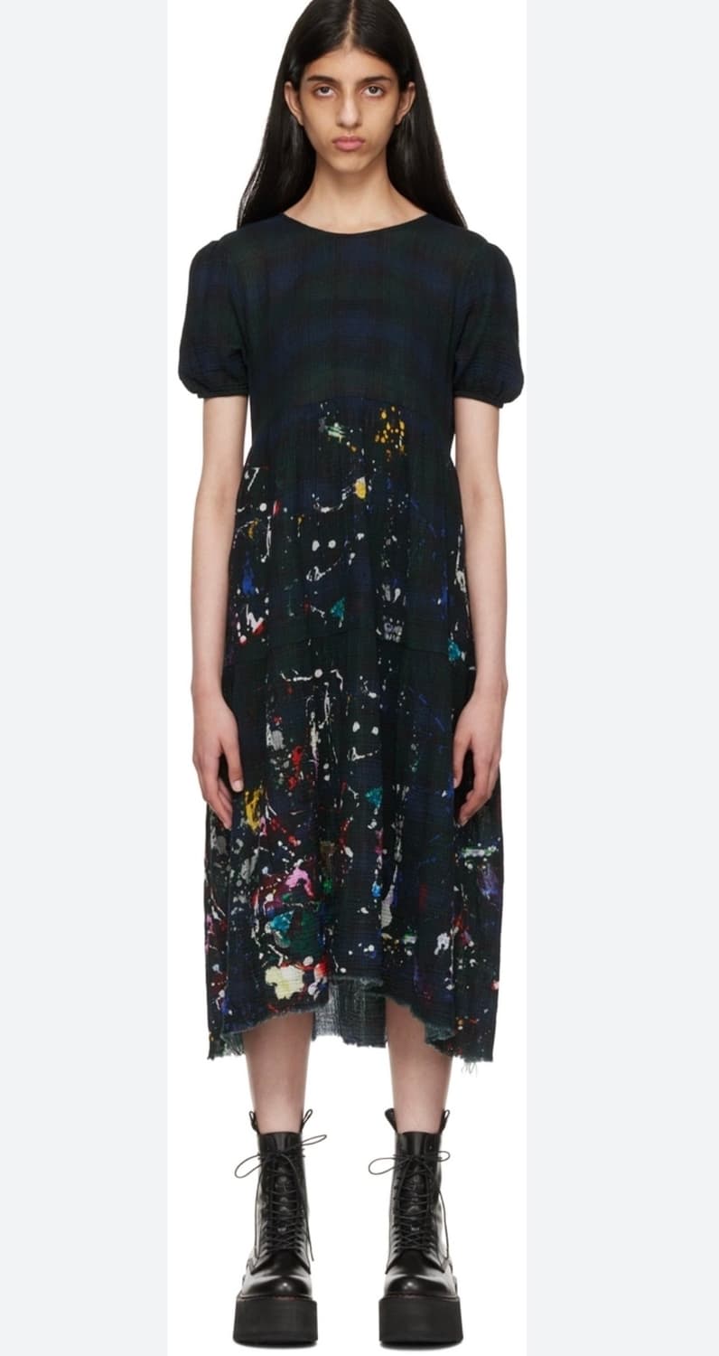 R13 릴렉스 플래드 미디 원피스 (S) 상품이미지1