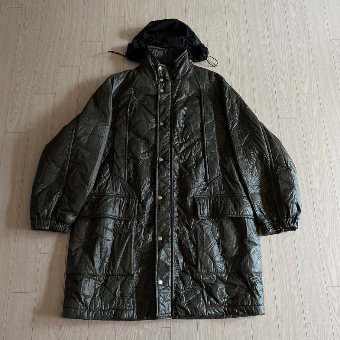 [XL] 드리스 반 노튼 크링클 테크니컬 파카 그린 상품이미지1