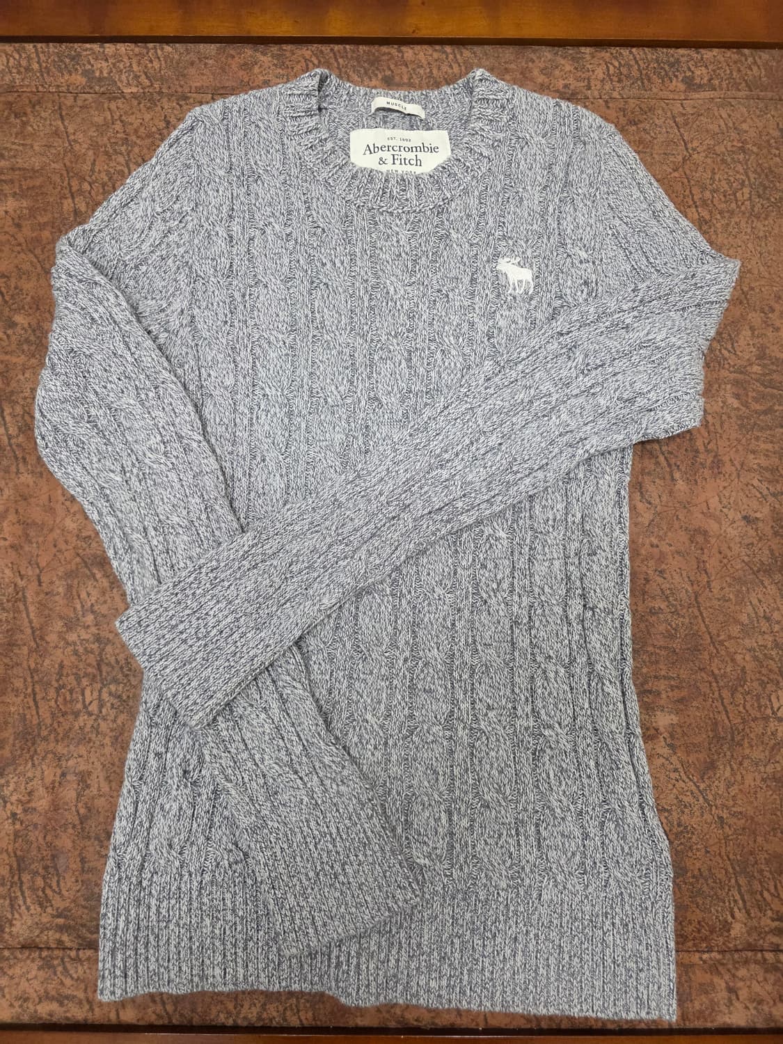 아베크롬비 캐시미어 블렌드 케이블 니트 M 상품이미지1