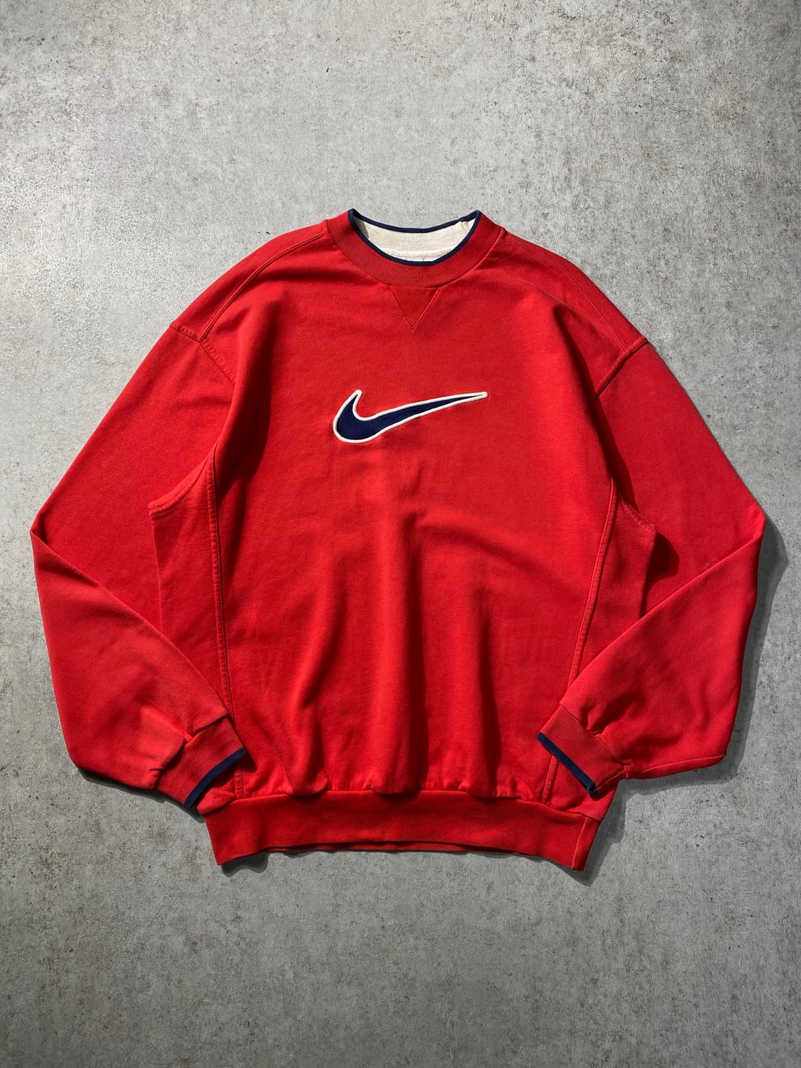 [US S] 90s Nike 나이키 올드스쿨 빅 스우시 스웻셔츠 상품이미지1