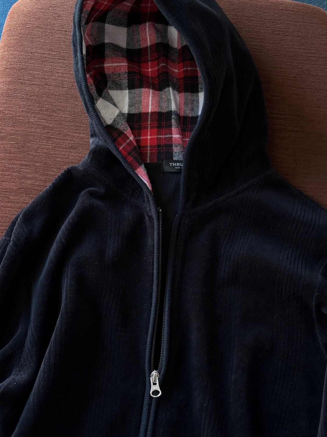 Terry fabric design hooded zip parka 상품이미지9