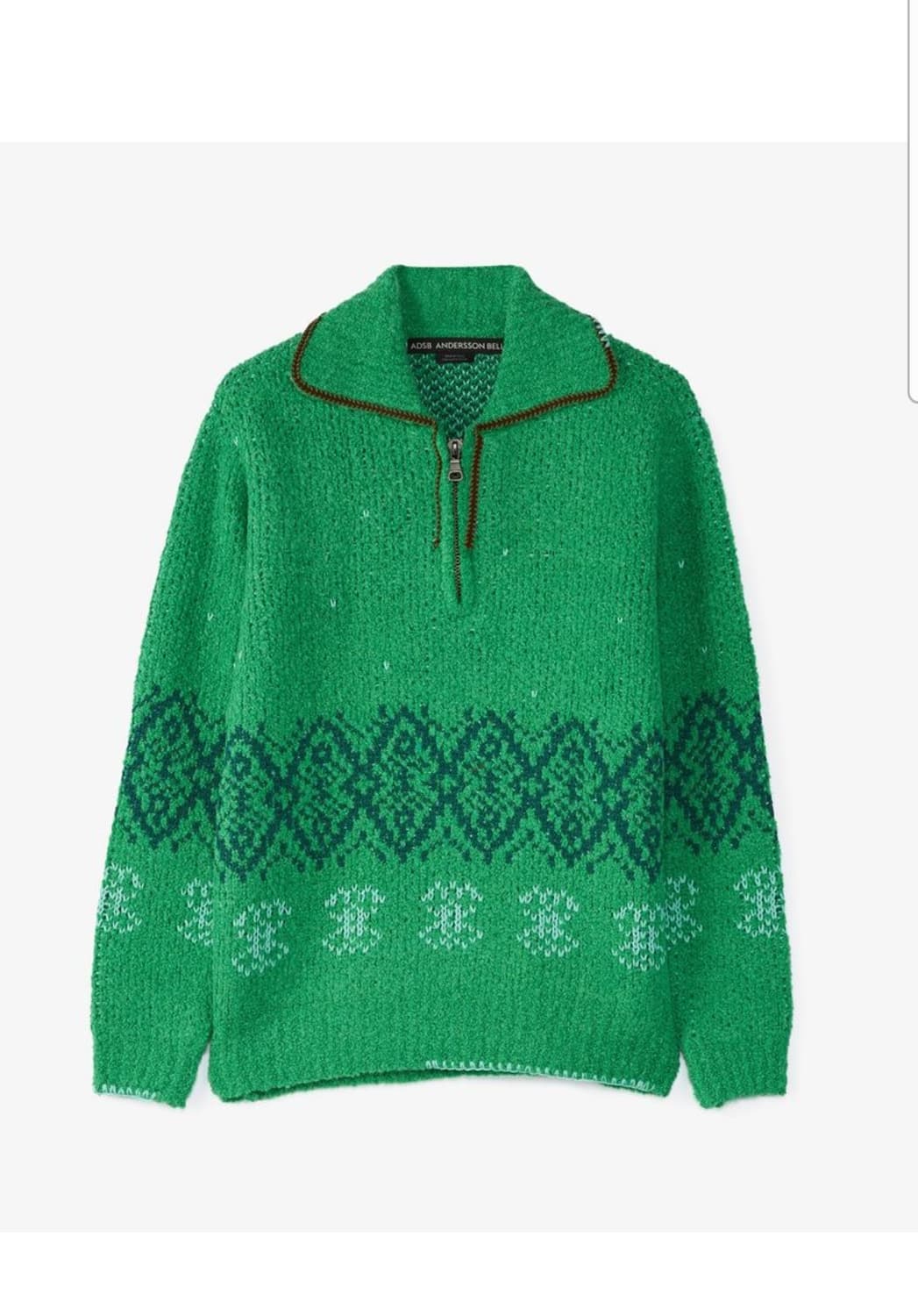 앤더슨벨 테틀린 하프 집업 스웨터 그린 상품이미지1