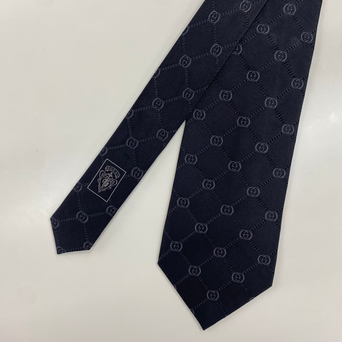 구찌(GUCCI) GG모노그램 명품 정품 블랙넥타이 상품이미지1