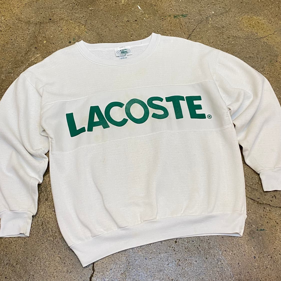 80s Made in USA 미국 빈티지 라코스테 오리지널 빅로고 맨투맨 상품이미지2
