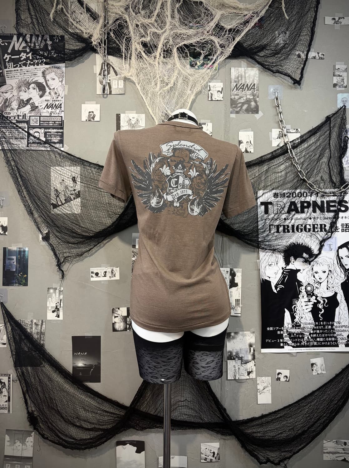 Grunge snap detail wing Printing sleeve 상품이미지1