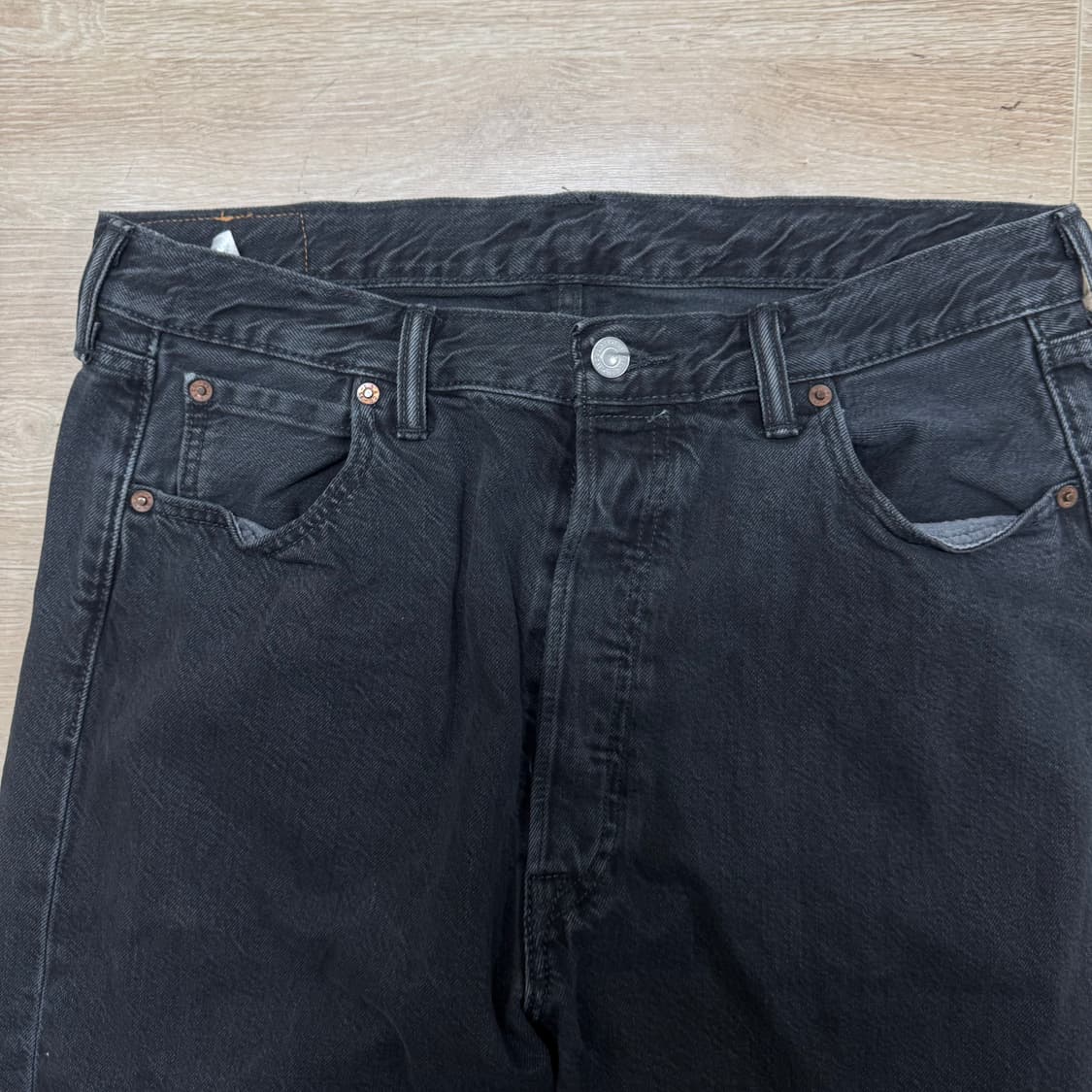 리바이스 501 흑청 데님 팬츠 상품이미지2