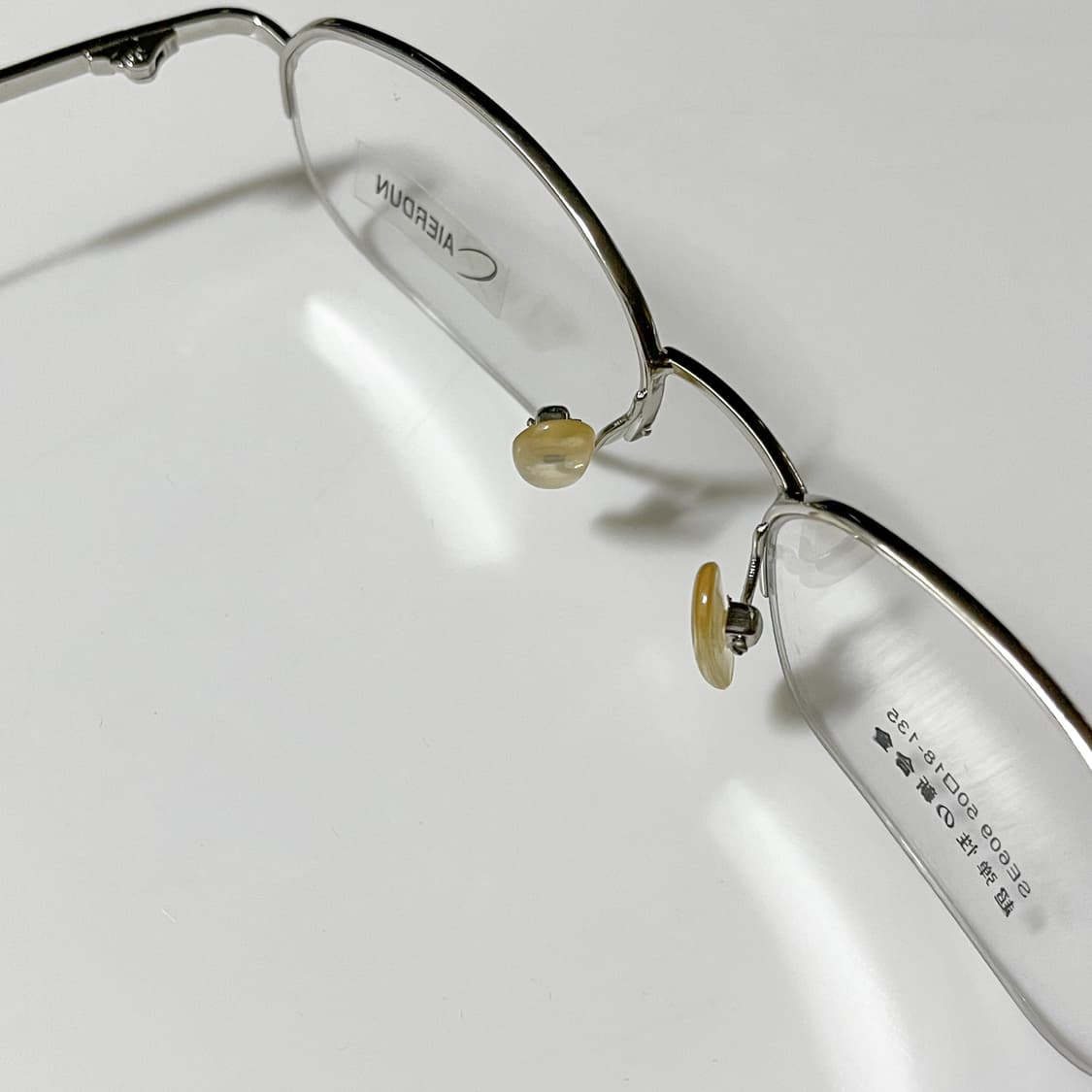 빈티지 은 반무테 안경 상품이미지6