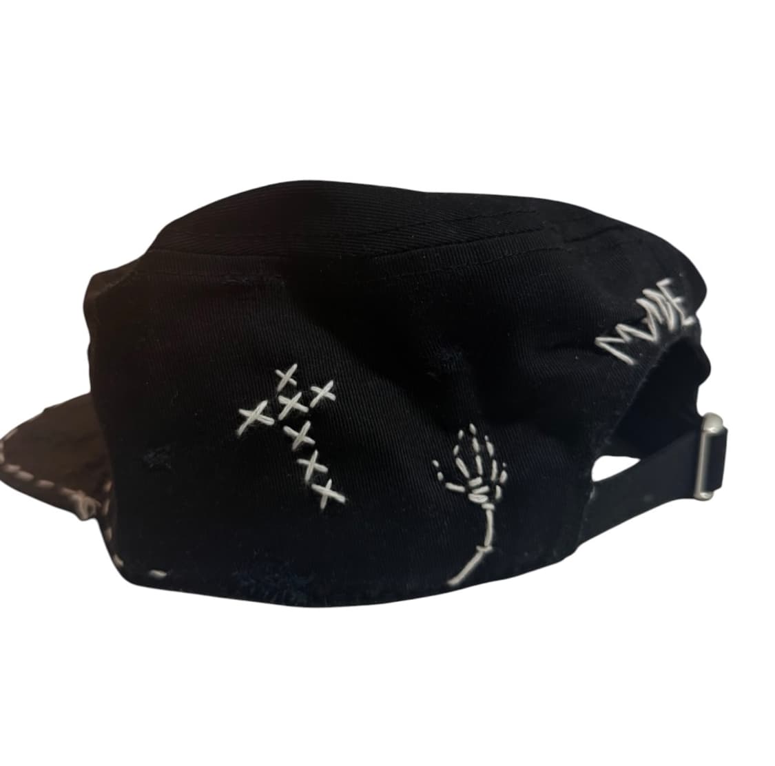 VINTAGE sashiko Skull Custom Pillbox Cap 상품이미지7