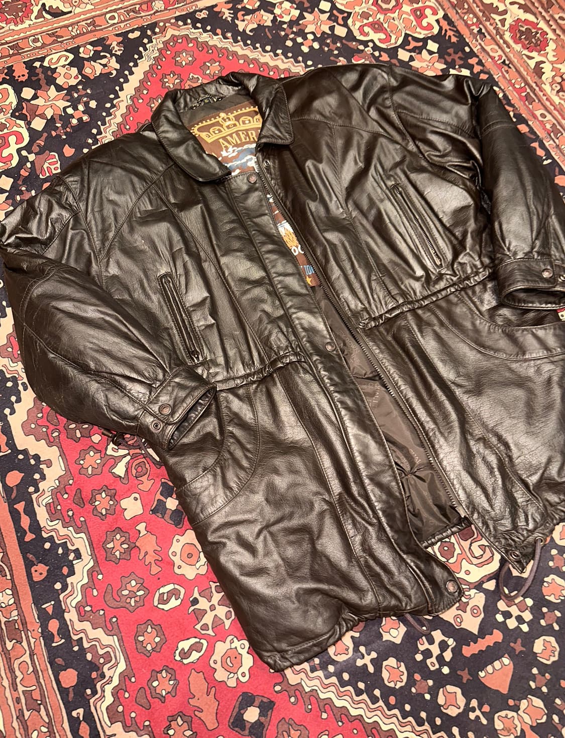 ( 2XL-3XL ) 가죽코트 가죽하프 가죽자켓 아메카지 워크웨어 빈티지 상품이미지2