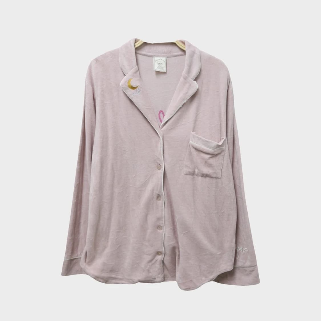 젤라또피케 딸기우유 자수 잠옷 셔츠 상의 61710 상품이미지1