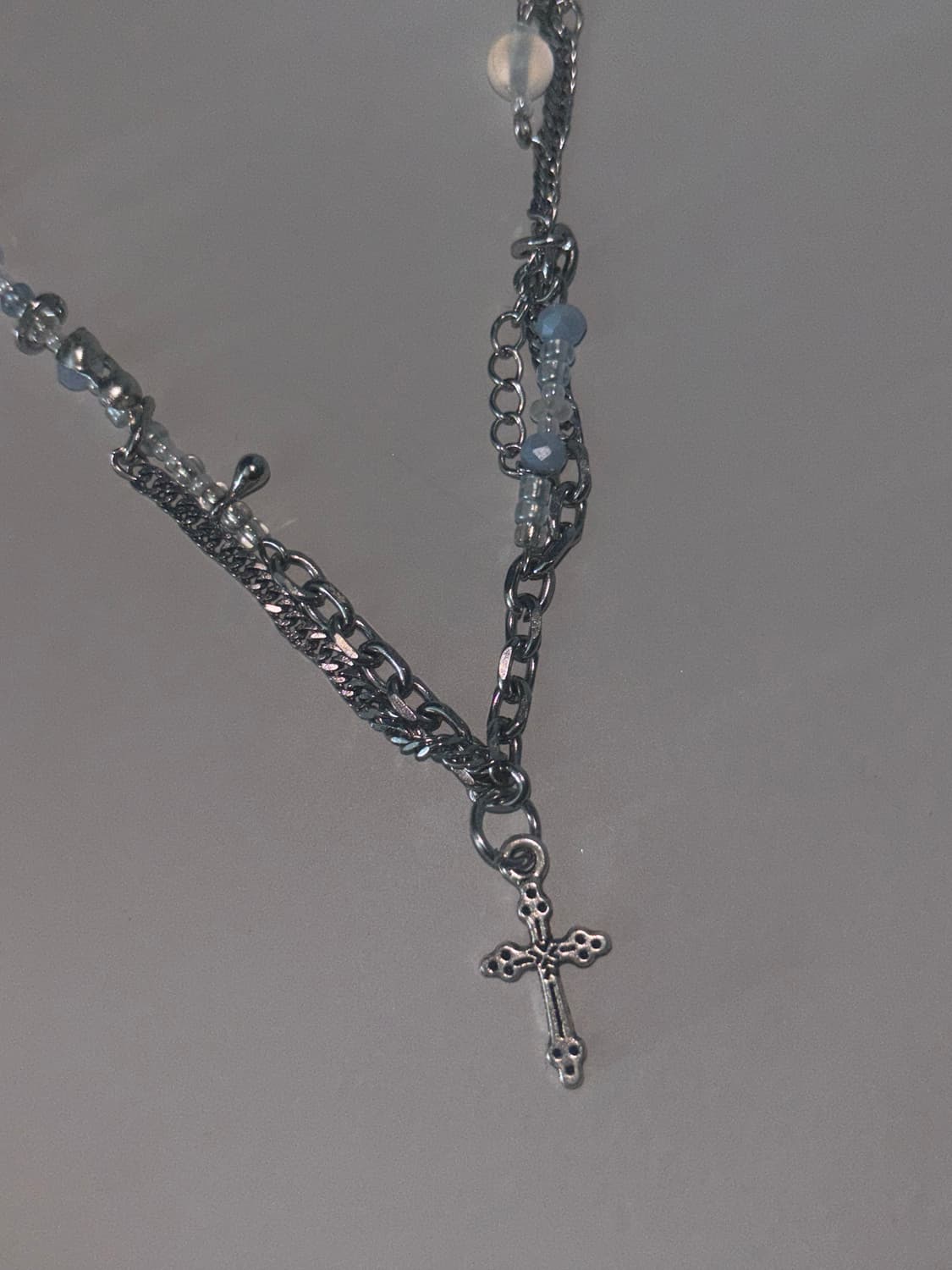 십자가 비즈 목걸이 상품이미지1