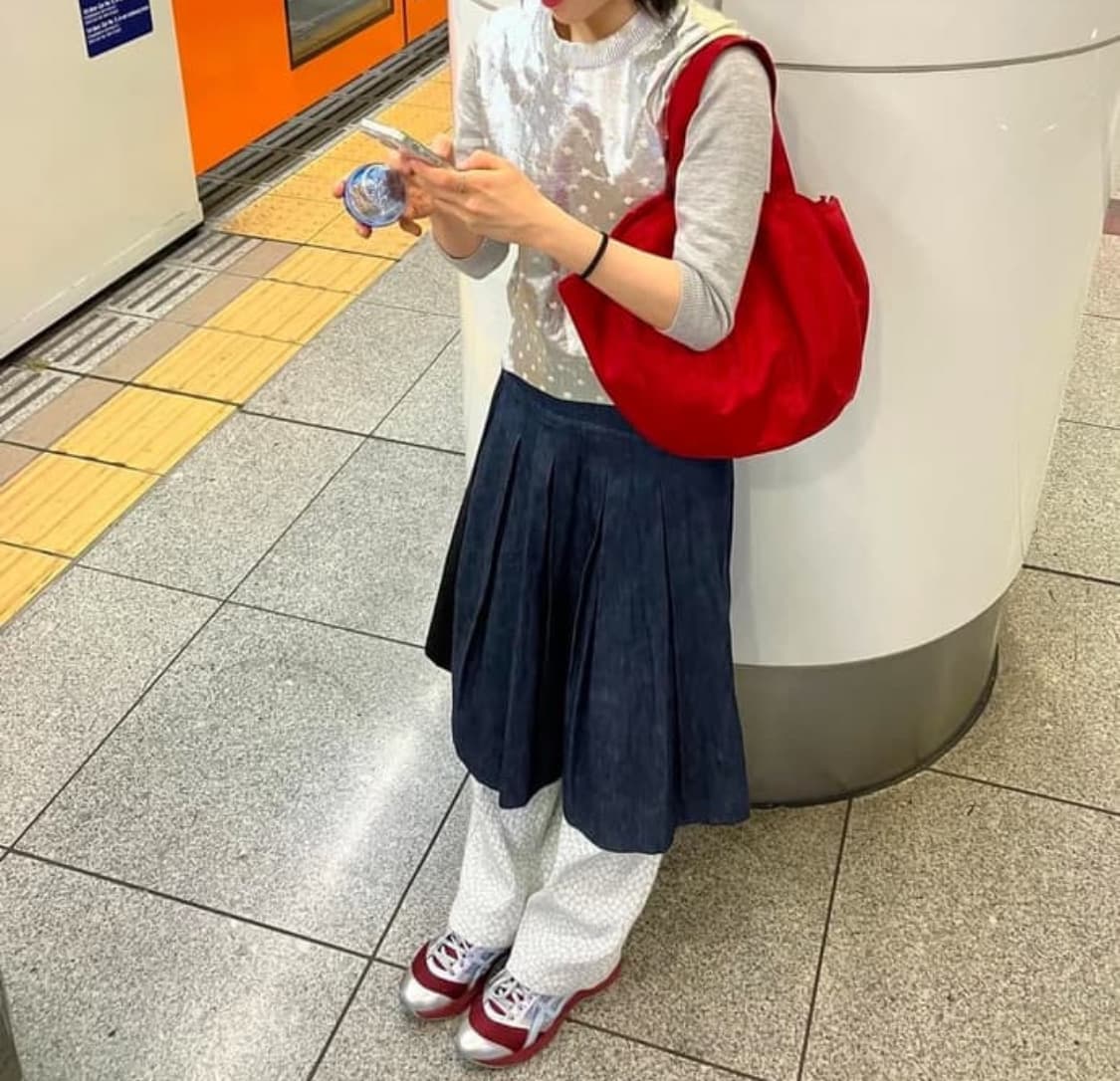 꼼데가르송 트리콧 양면 플리츠 랩스커트 상품이미지1