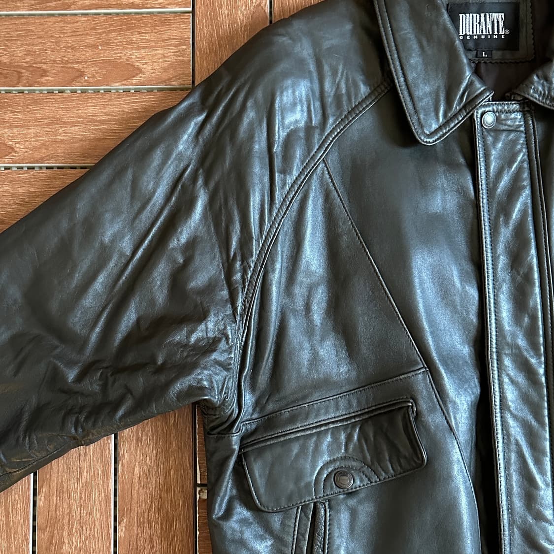 90’s Durante sheep skin leather jacket 상품이미지4