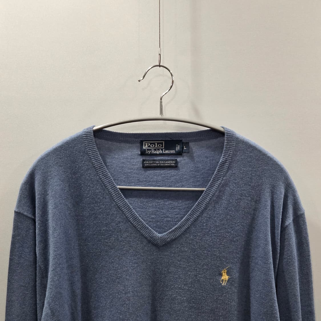 폴로랄프로렌 캐시미어 블랜드 브이넥 니트 L  상품이미지2