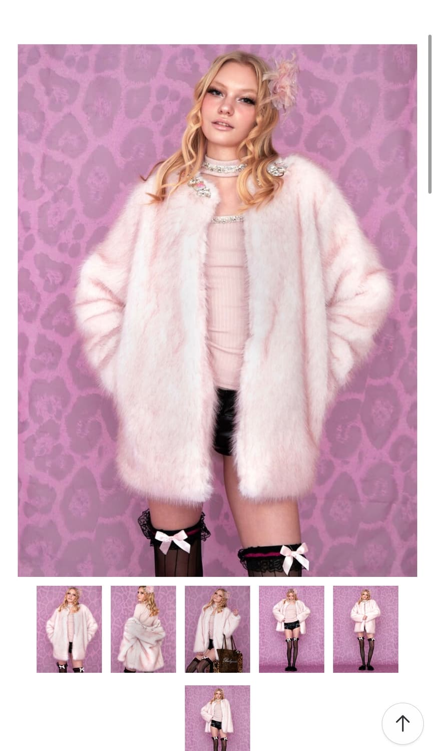 베이비메탈클럽 글램 키스 퍼자켓 퍼코트 상품이미지1