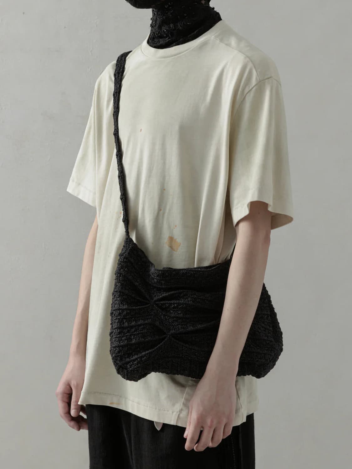 프로페서 이 Gathered Knit Bag Black 상품이미지1