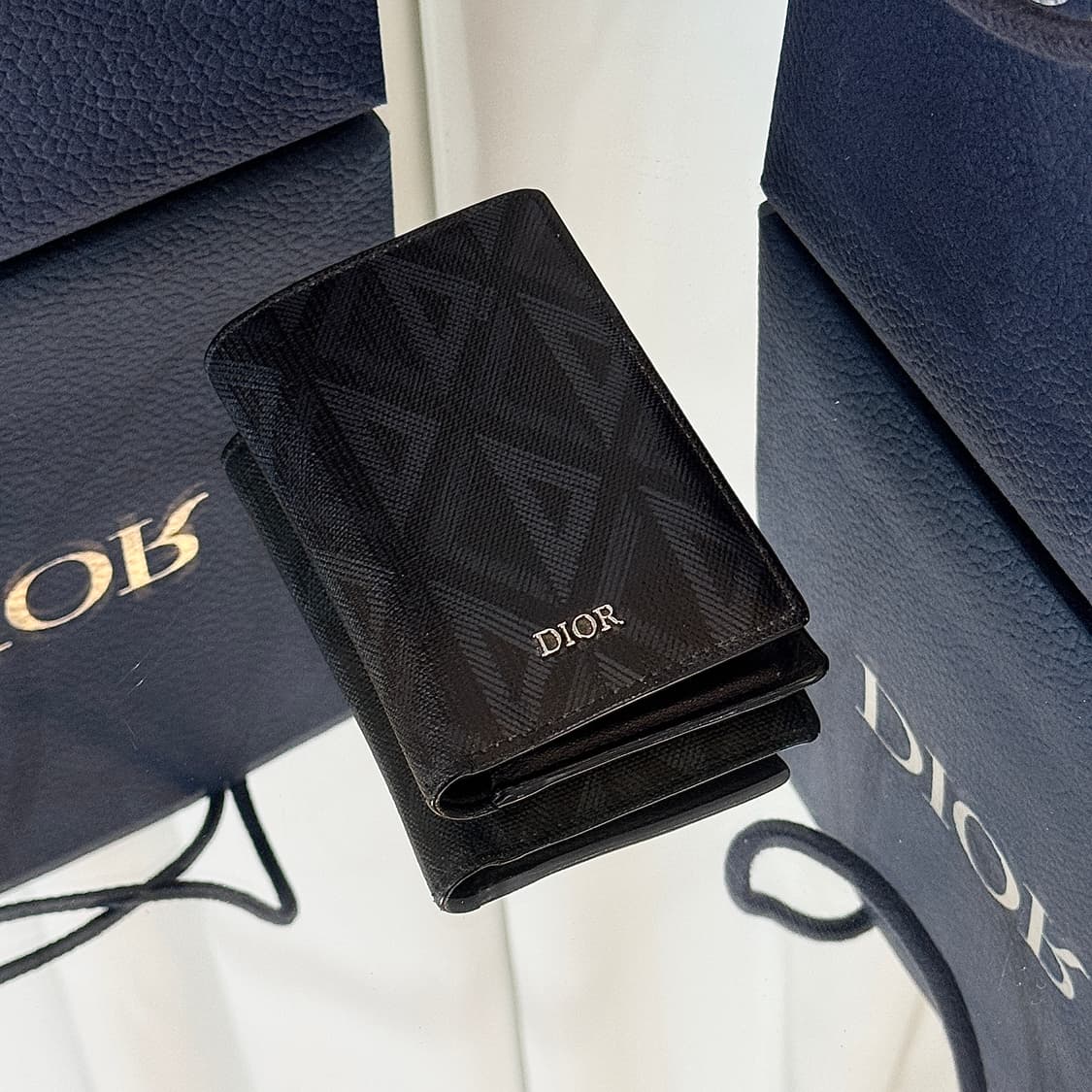 [정품] 디올 CD 다이아몬드 오거나이저 카드지갑 블랙 상품이미지2