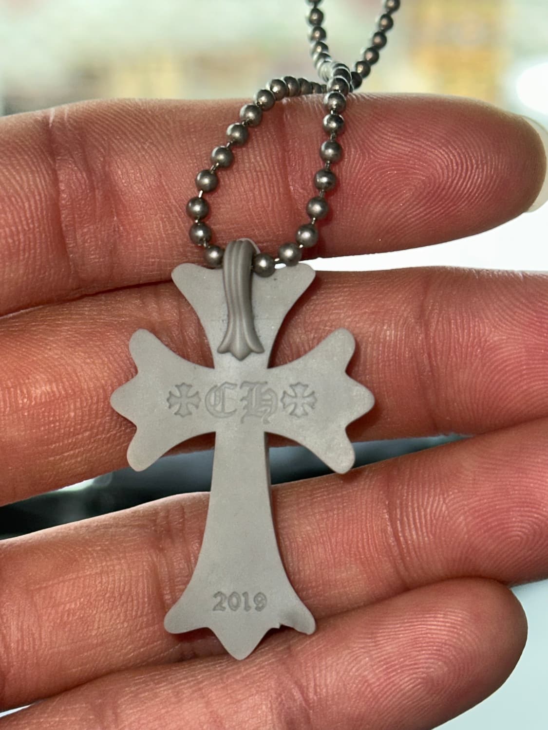 크롬하츠 실리콘 목걸이 그레이 상품이미지4