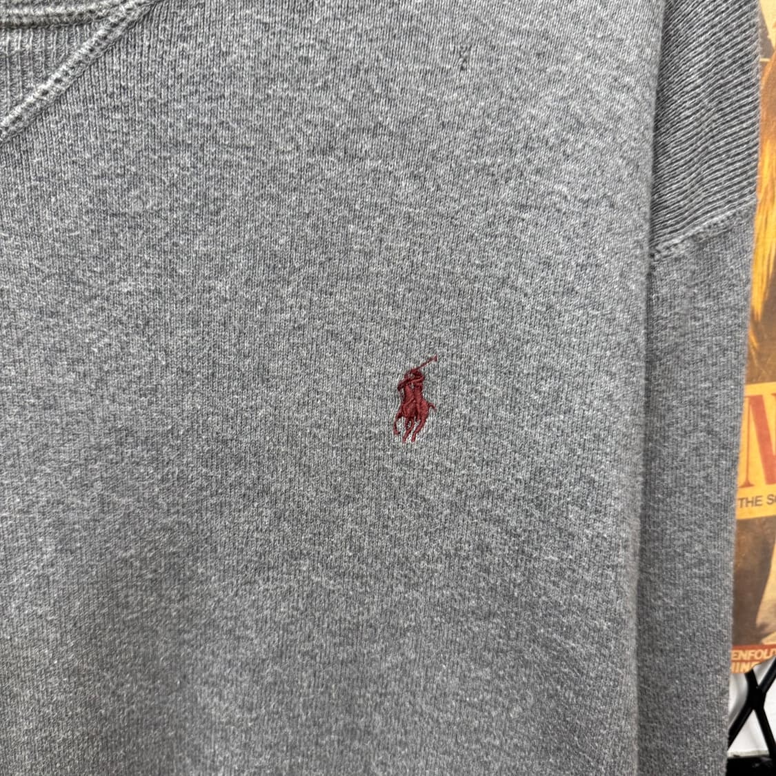 폴로 랄프로렌 니트 스웨터 버건디 포니 로고 포인트 딥그레이 상품이미지3