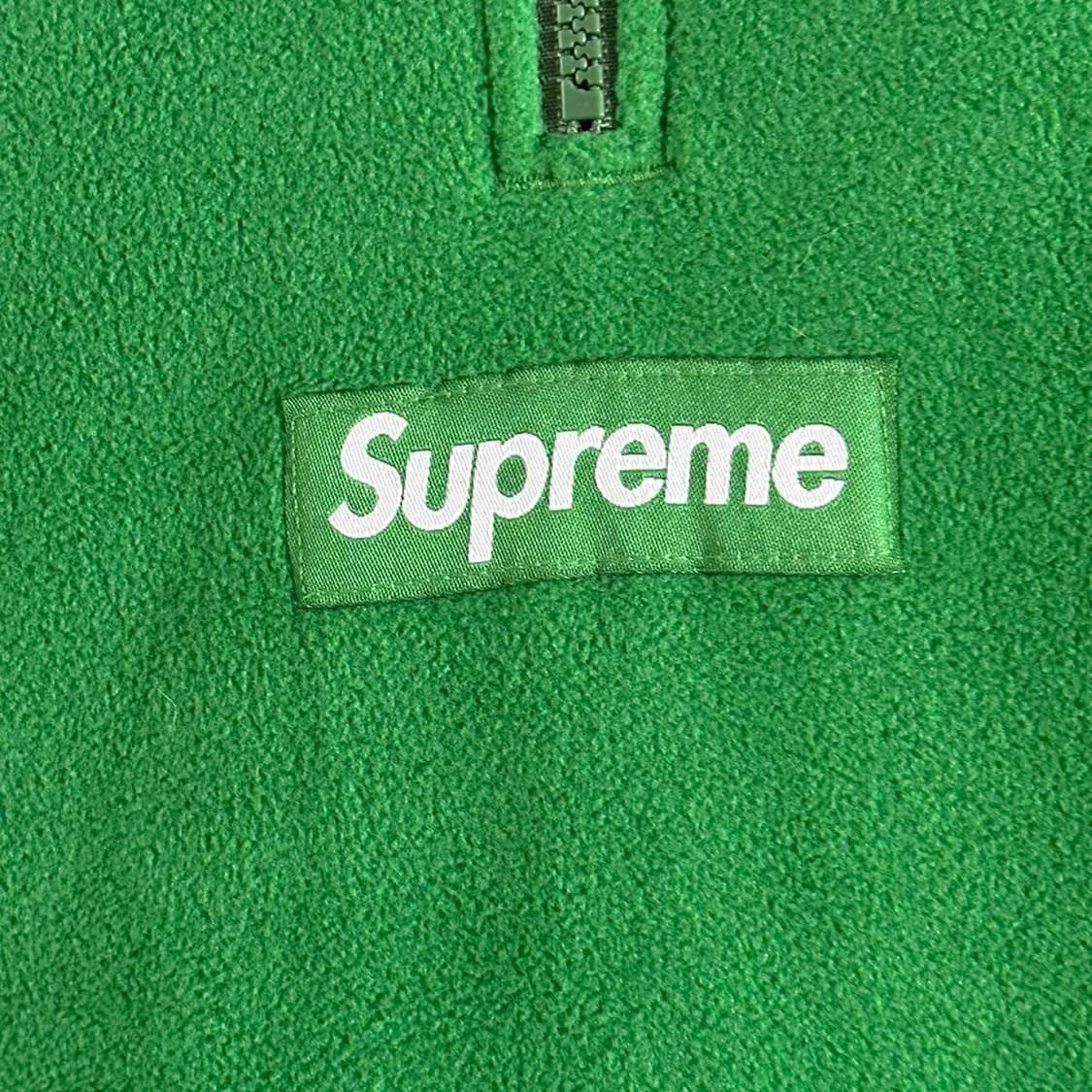 슈프림 폴라텍 페이스마스크 하프 집 후드 스웨트셔츠 그린 상품이미지3
