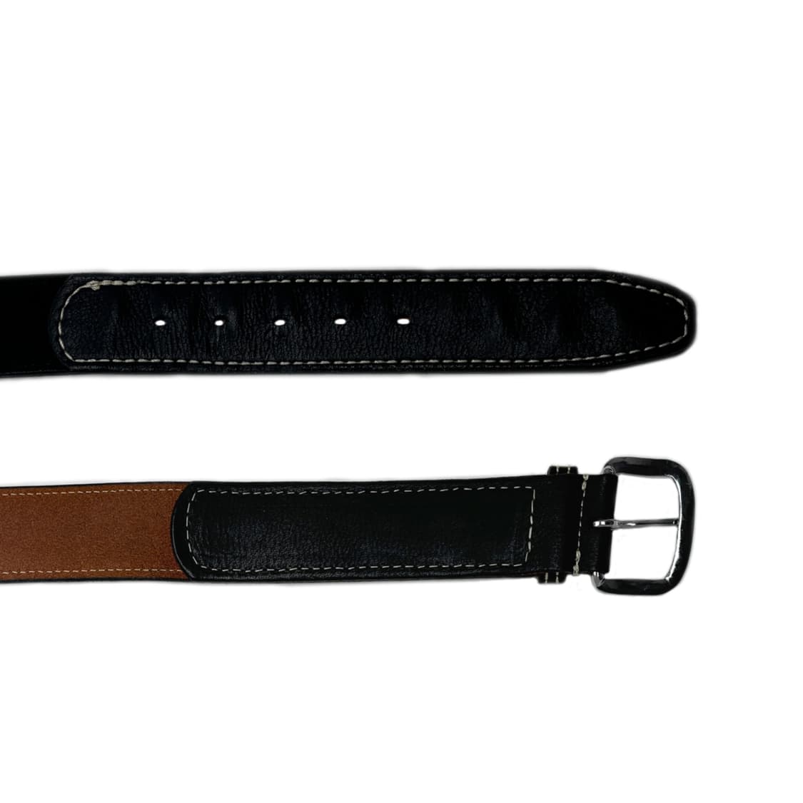 leather patch suede belt 상품이미지3