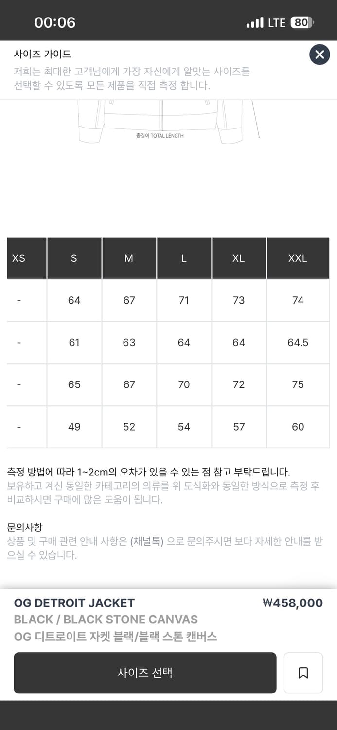 칼하트 OG디트로이드 자켓 XL 상품이미지4