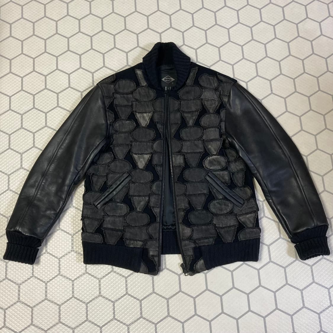 (L) 90s 히스테릭 글래머 패치워크 레더 자켓 상품이미지2