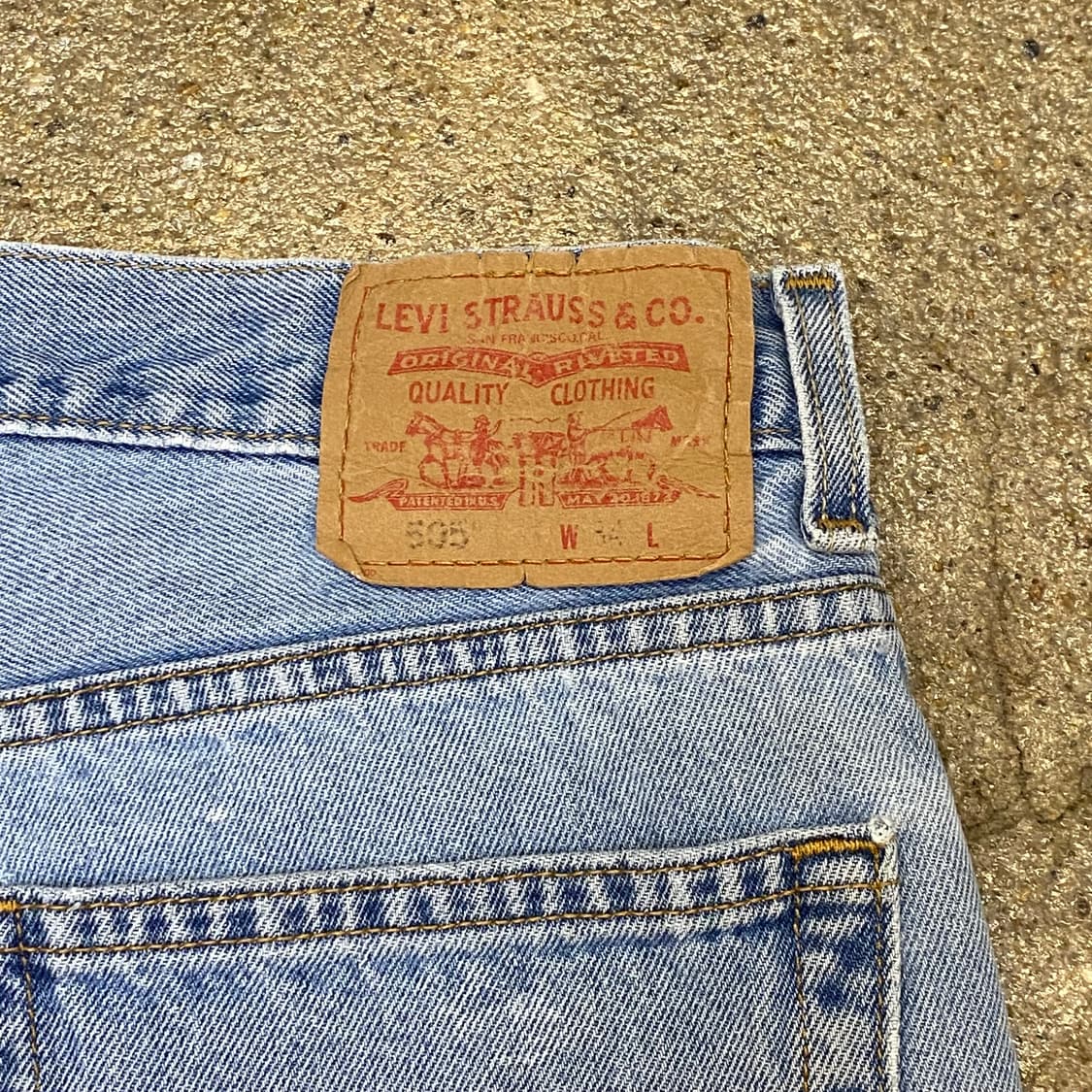 미국 빈티지 리바이스 505 페인트 포인트 연청바지 34size 상품이미지9