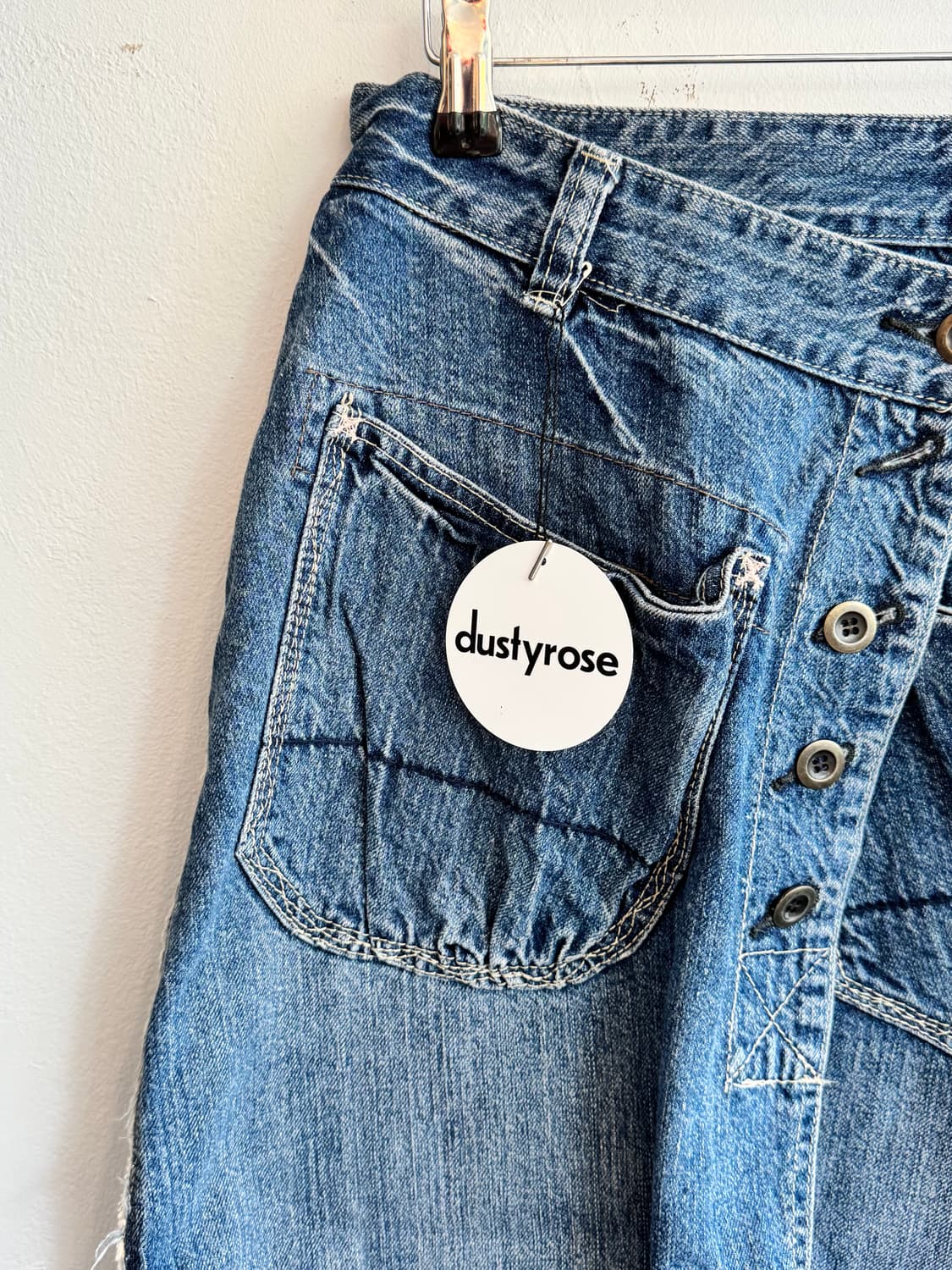 포켓 데님 랩스커트 상품이미지4