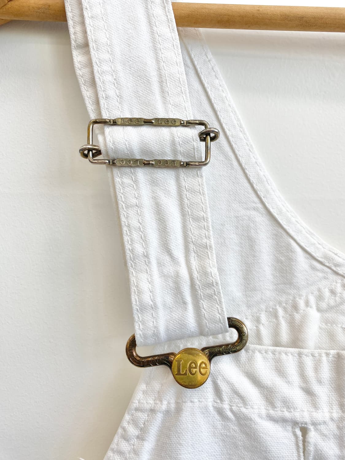 90's 리 화이트 데님 오버롤 상품이미지6