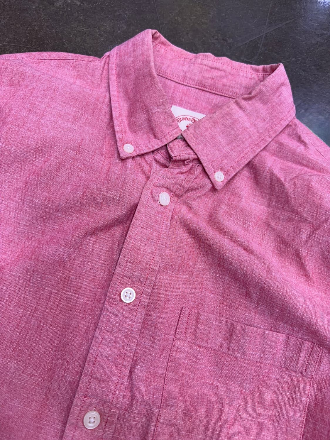 브룩스브라더스 캐쥬얼 코튼 면 버튼다운 원포켓 셔츠 남방 L 상품이미지3