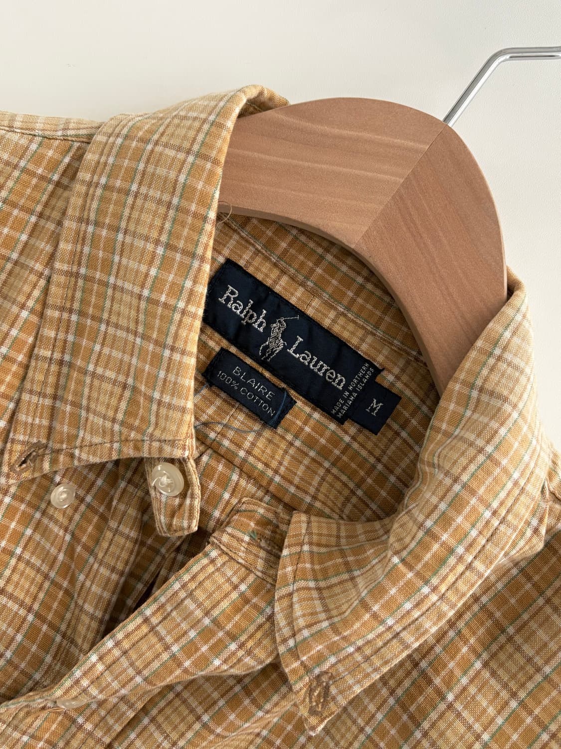 Polo 폴로 랄프로렌 베이지컬러 체크 셔츠 상품이미지5