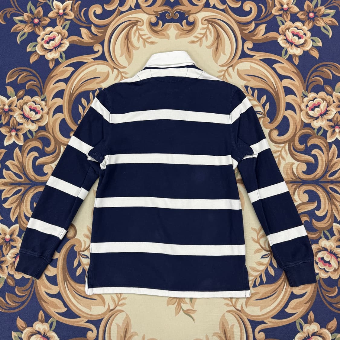 (S)00s 폴로 랄프로렌 아이코닉 스트라이프 럭비티셔츠(네이비) 상품이미지5